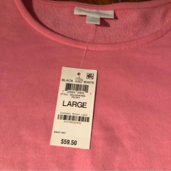 NWT Charter Club pink & gold heart buttons sweatshirt L - Picture 6 of 6